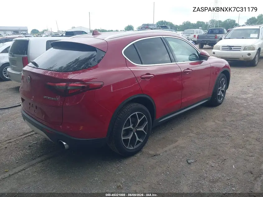 2019 Alfa Romeo Stelvio Ti Awd VIN: ZASPAKBNXK7C31179 Lot: 45321808