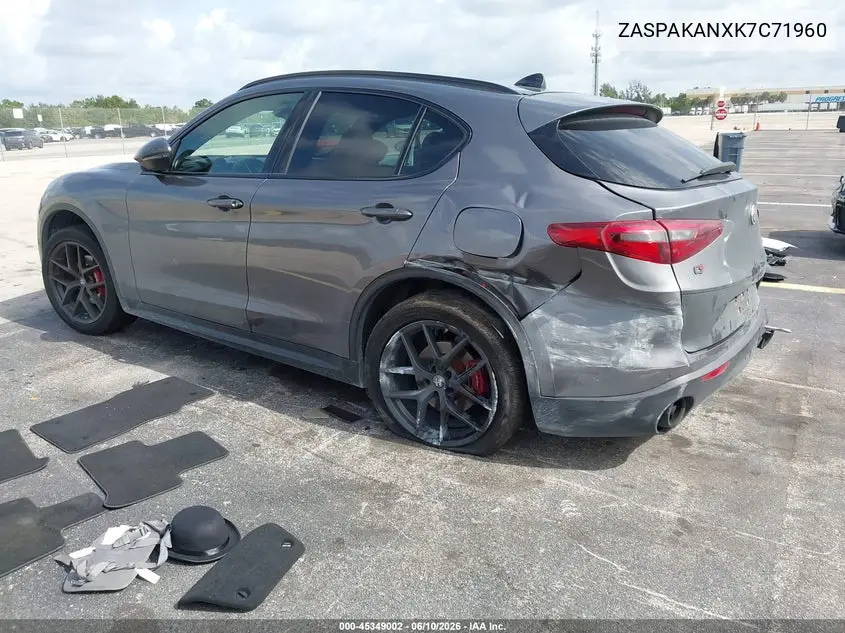 2019 Alfa Romeo Stelvio Sport Awd VIN: ZASPAKANXK7C71960 Lot: 45349002