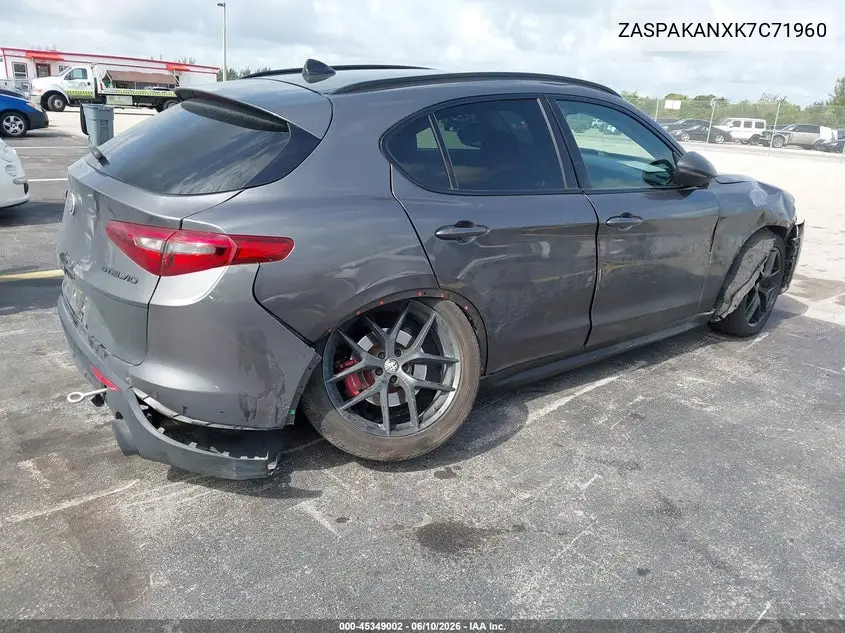 2019 Alfa Romeo Stelvio Sport Awd VIN: ZASPAKANXK7C71960 Lot: 45349002