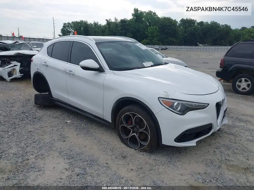 2019 Alfa Romeo Stelvio Ti Lusso Awd VIN: ZASPAKBN4K7C45546 Lot: 45349016
