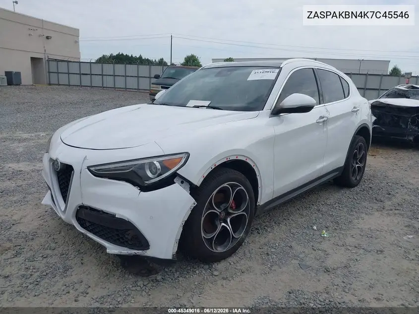 2019 Alfa Romeo Stelvio Ti Lusso Awd VIN: ZASPAKBN4K7C45546 Lot: 45349016