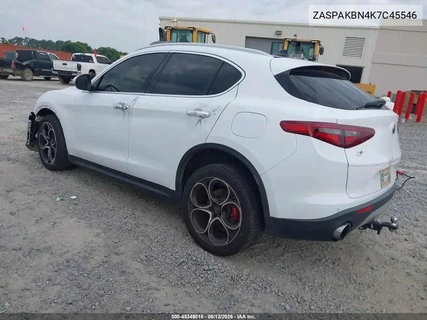 2019 Alfa Romeo Stelvio Ti Lusso Awd VIN: ZASPAKBN4K7C45546 Lot: 45349016