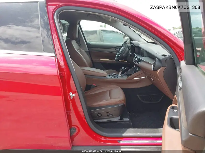 2019 Alfa Romeo Stelvio Ti Awd VIN: ZASPAKBN6K7C31308 Lot: 45359853