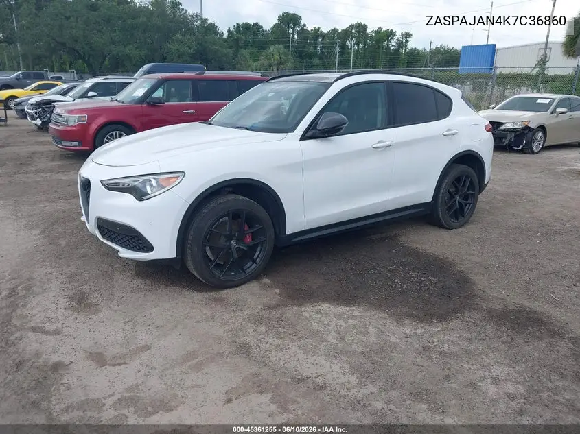 2019 Alfa Romeo Stelvio Sport Rwd VIN: ZASPAJAN4K7C36860 Lot: 45361255