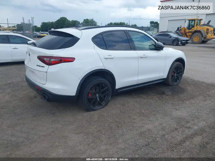 2019 Alfa Romeo Stelvio Sport Rwd VIN: ZASPAJAN4K7C36860 Lot: 45361255
