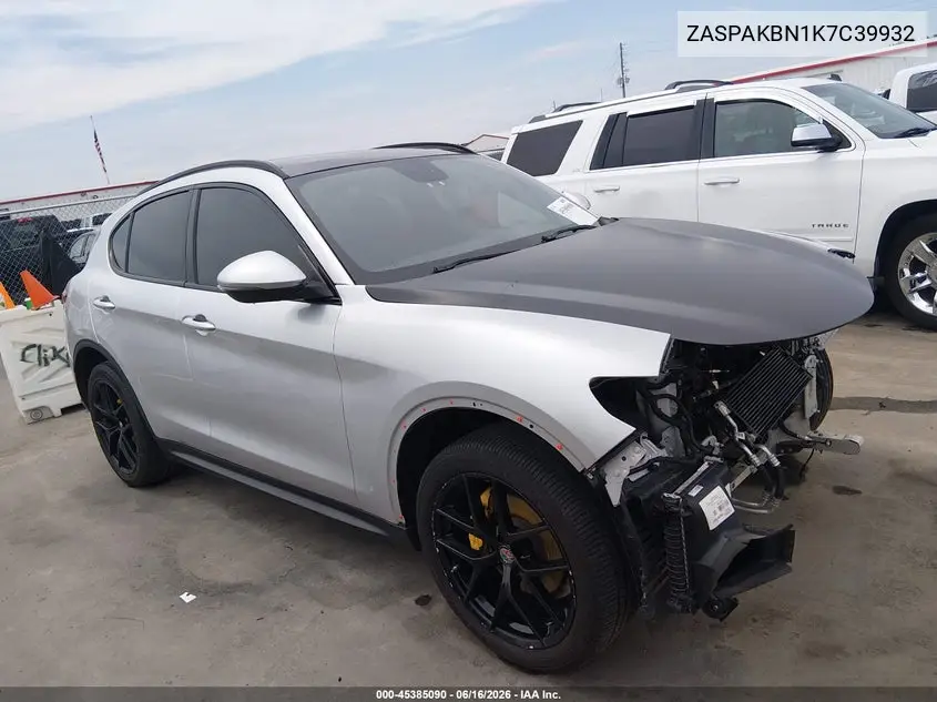 2019 Alfa Romeo Stelvio Ti Sport Awd VIN: ZASPAKBN1K7C39932 Lot: 45385090