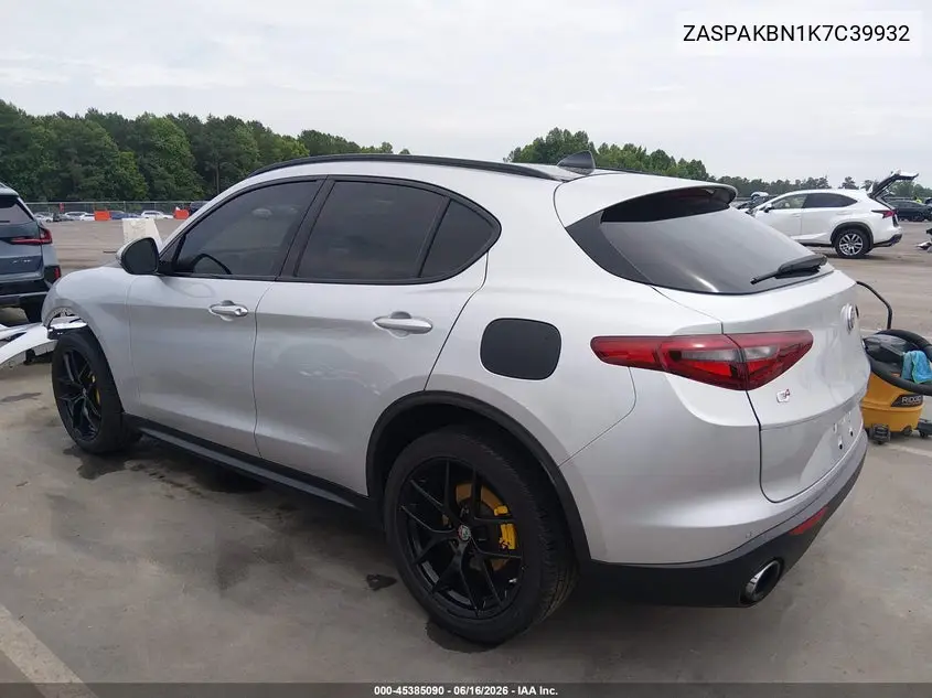 2019 Alfa Romeo Stelvio Ti Sport Awd VIN: ZASPAKBN1K7C39932 Lot: 45385090