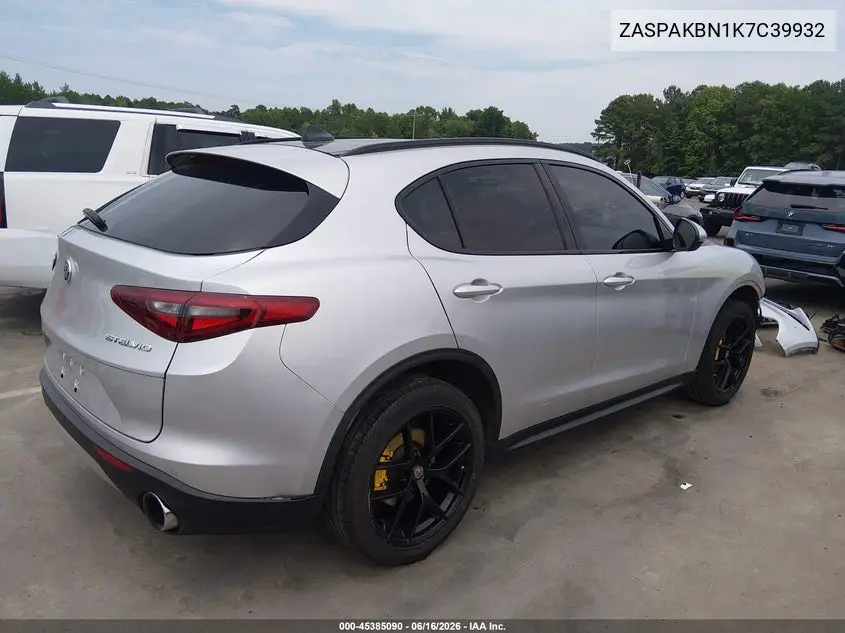 2019 Alfa Romeo Stelvio Ti Sport Awd VIN: ZASPAKBN1K7C39932 Lot: 45385090
