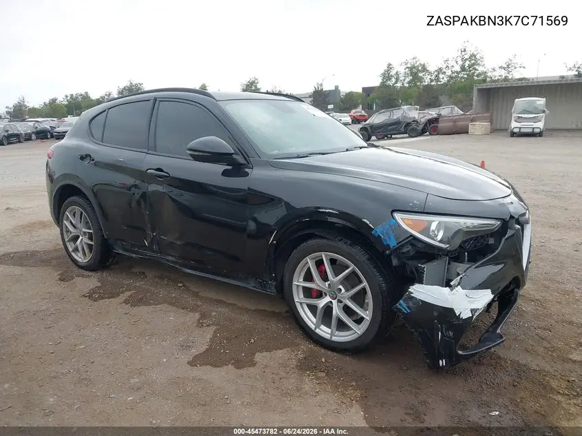2019 Alfa Romeo Stelvio Ti Sport Awd VIN: ZASPAKBN3K7C71569 Lot: 45473782