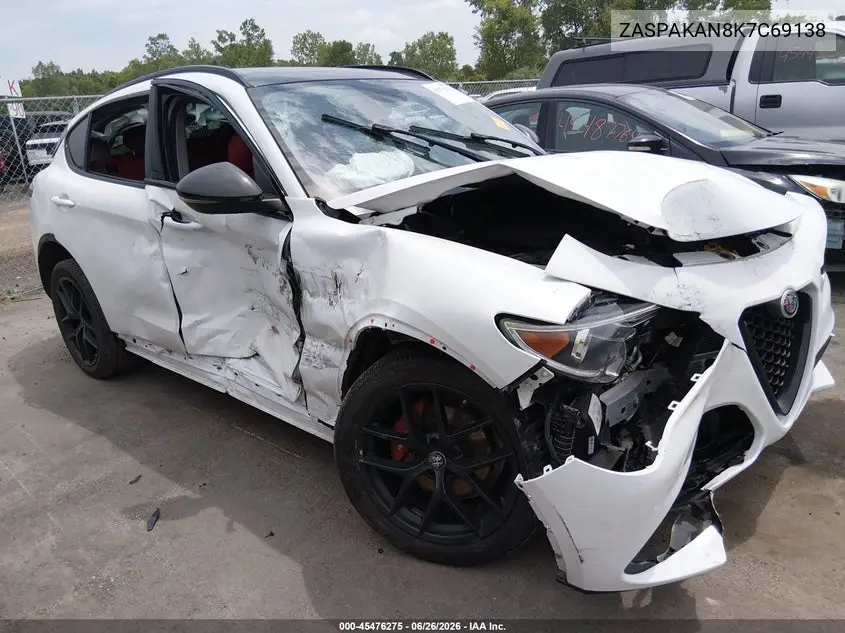 2019 Alfa Romeo Stelvio Awd VIN: ZASPAKAN8K7C69138 Lot: 45476275