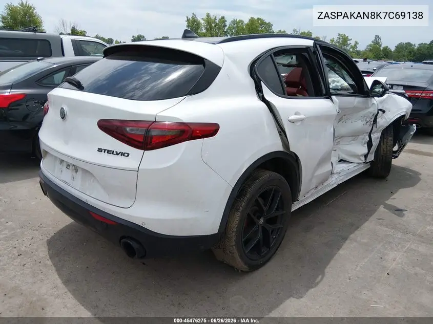 2019 Alfa Romeo Stelvio Awd VIN: ZASPAKAN8K7C69138 Lot: 45476275