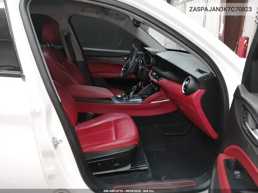 2019 Alfa Romeo Stelvio Rwd VIN: ZASPAJAN3K7C70823 Lot: 45512710
