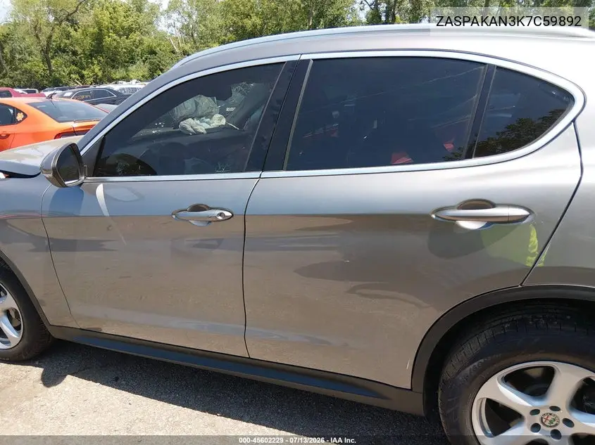2019 Alfa Romeo Stelvio Awd VIN: ZASPAKAN3K7C59892 Lot: 45602229