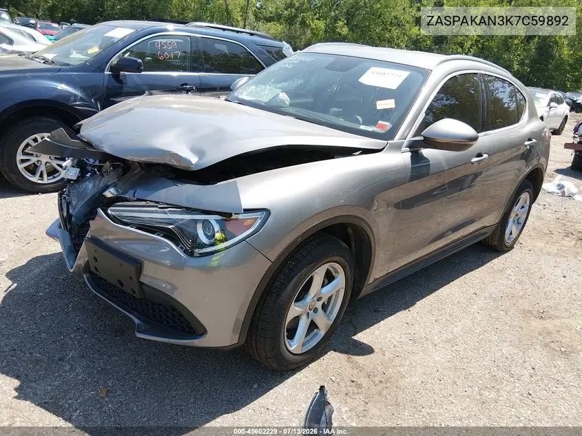 2019 Alfa Romeo Stelvio Awd VIN: ZASPAKAN3K7C59892 Lot: 45602229
