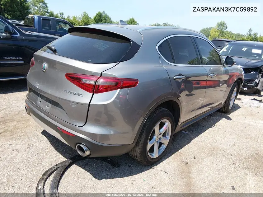 2019 Alfa Romeo Stelvio Awd VIN: ZASPAKAN3K7C59892 Lot: 45602229