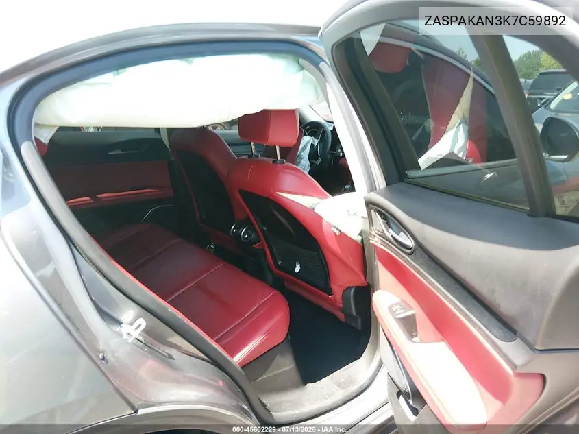2019 Alfa Romeo Stelvio Awd VIN: ZASPAKAN3K7C59892 Lot: 45602229