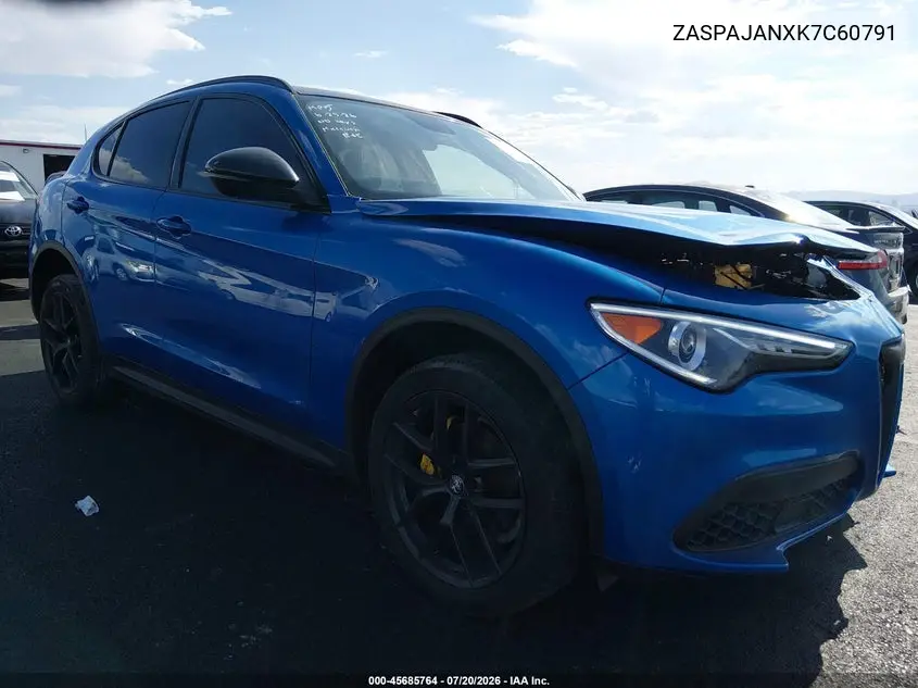 2019 Alfa Romeo Stelvio Rwd VIN: ZASPAJANXK7C60791 Lot: 45685764