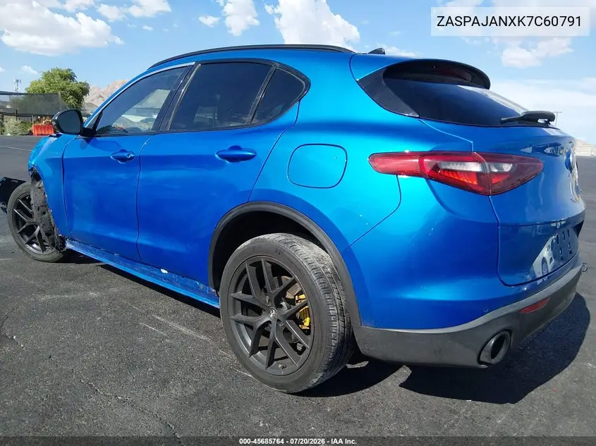 2019 Alfa Romeo Stelvio Rwd VIN: ZASPAJANXK7C60791 Lot: 45685764