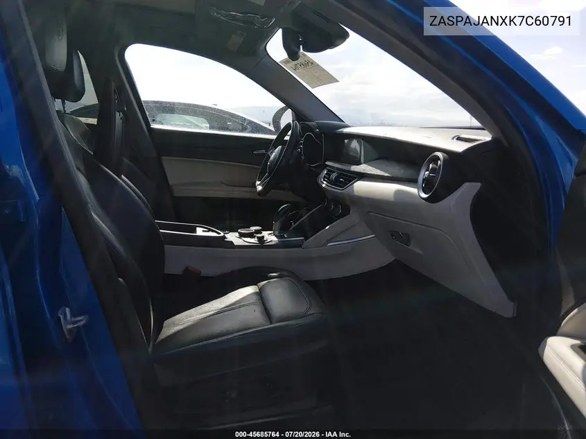 2019 Alfa Romeo Stelvio Rwd VIN: ZASPAJANXK7C60791 Lot: 45685764