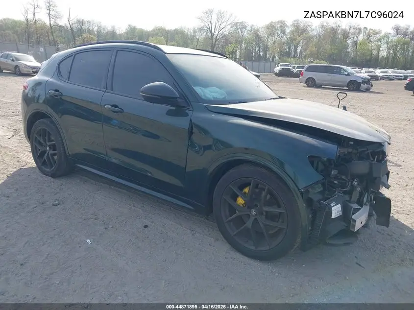 2020 Alfa Romeo Stelvio Ti Sport Awd VIN: ZASPAKBN7L7C96024 Lot: 44871895