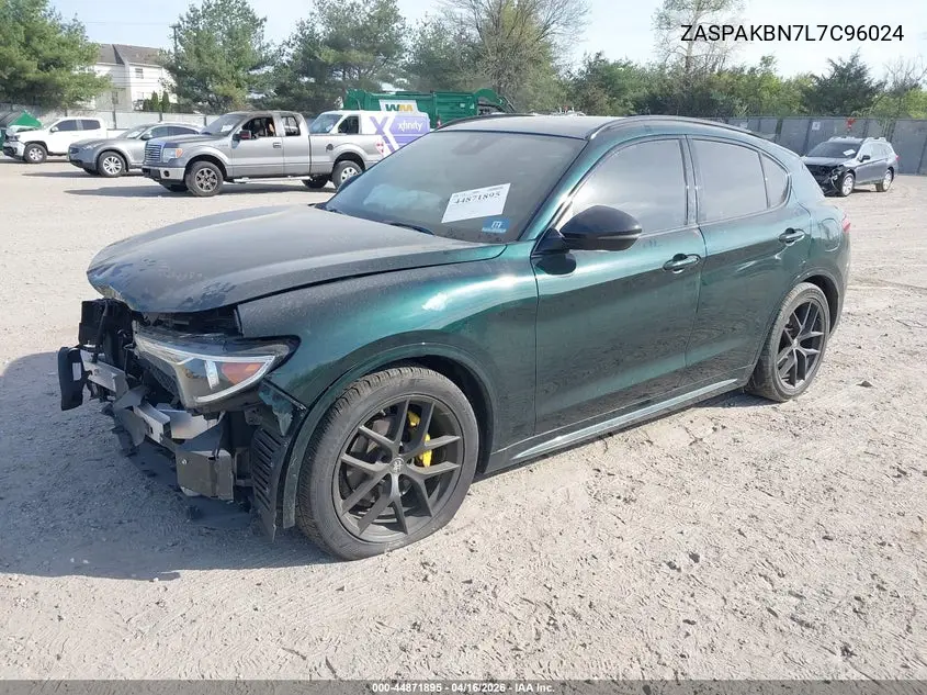 2020 Alfa Romeo Stelvio Ti Sport Awd VIN: ZASPAKBN7L7C96024 Lot: 44871895