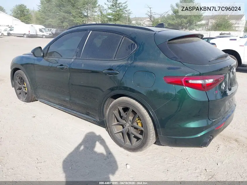 2020 Alfa Romeo Stelvio Ti Sport Awd VIN: ZASPAKBN7L7C96024 Lot: 44871895