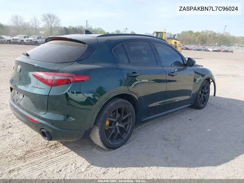 2020 Alfa Romeo Stelvio Ti Sport Awd VIN: ZASPAKBN7L7C96024 Lot: 44871895