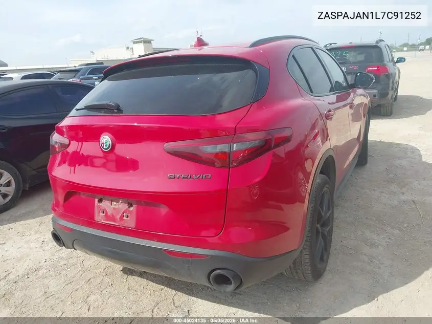 2020 Alfa Romeo Stelvio Rwd VIN: ZASPAJAN1L7C91252 Lot: 45024135