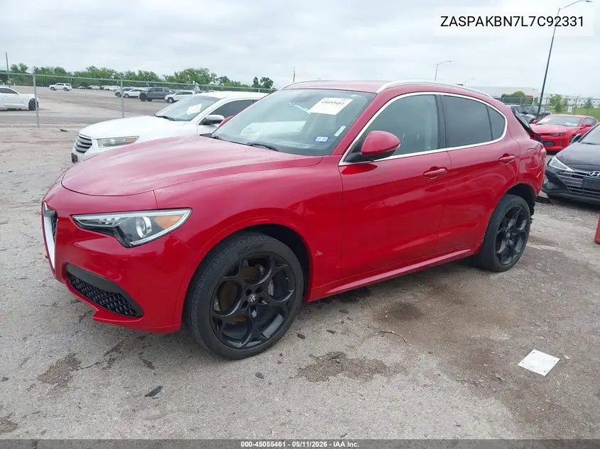 2020 Alfa Romeo Stelvio Ti Awd VIN: ZASPAKBN7L7C92331 Lot: 45055461