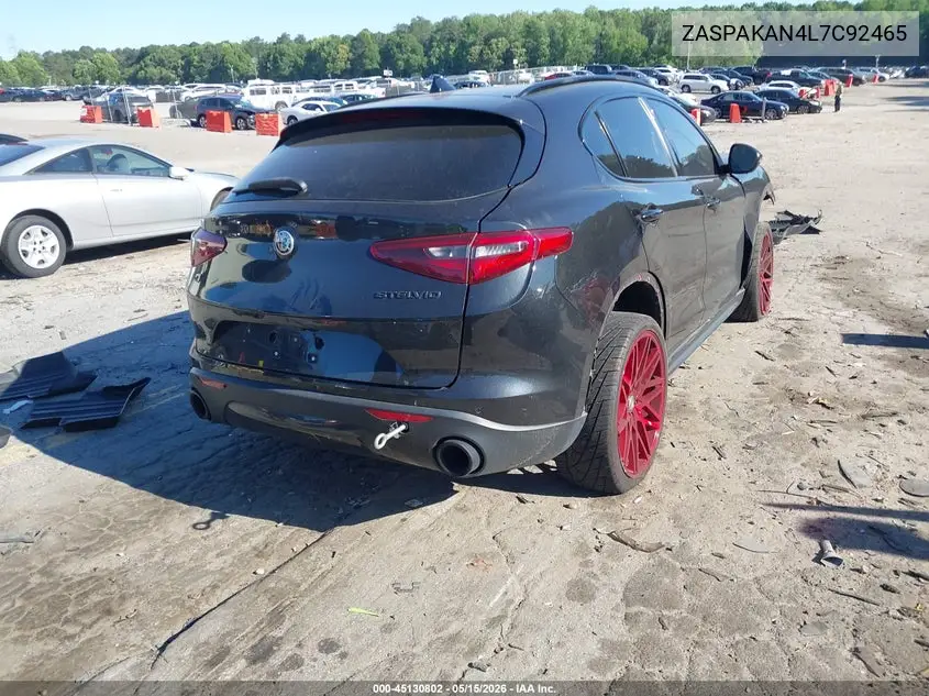 2020 Alfa Romeo Stelvio Awd VIN: ZASPAKAN4L7C92465 Lot: 45130802