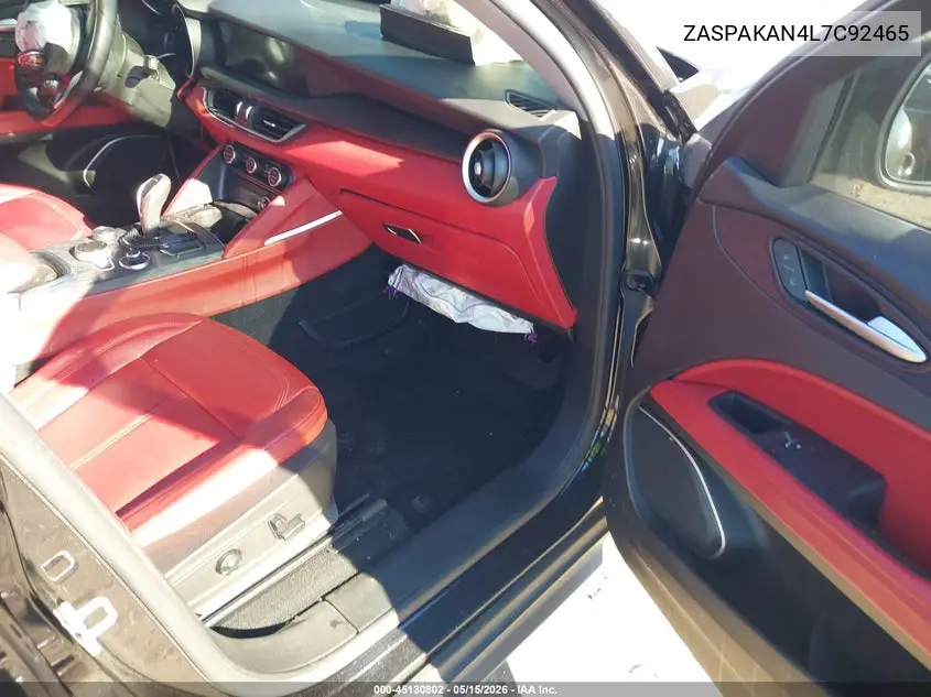 2020 Alfa Romeo Stelvio Awd VIN: ZASPAKAN4L7C92465 Lot: 45130802