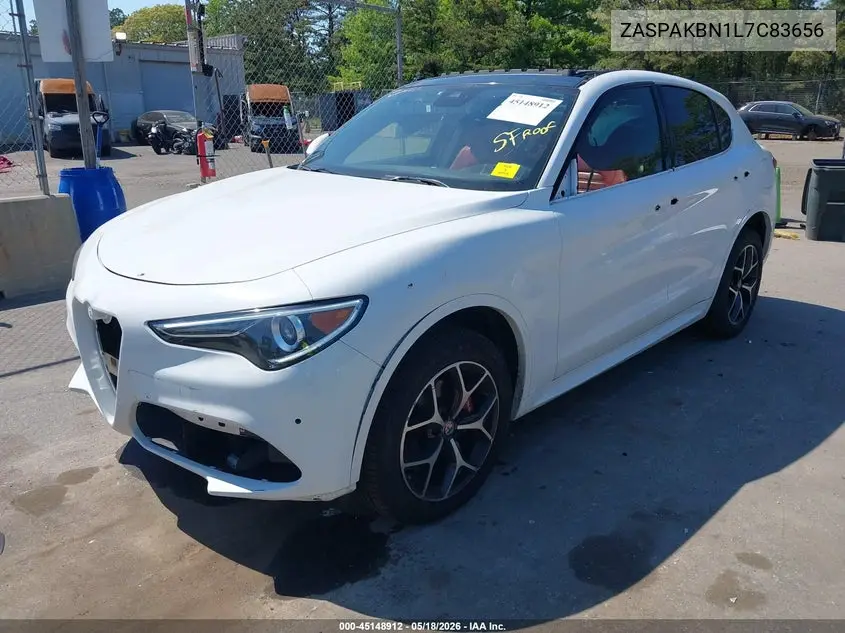2020 Alfa Romeo Stelvio Ti Sport Awd VIN: ZASPAKBN1L7C83656 Lot: 45148912