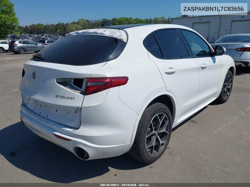 2020 Alfa Romeo Stelvio Ti Sport Awd VIN: ZASPAKBN1L7C83656 Lot: 45148912