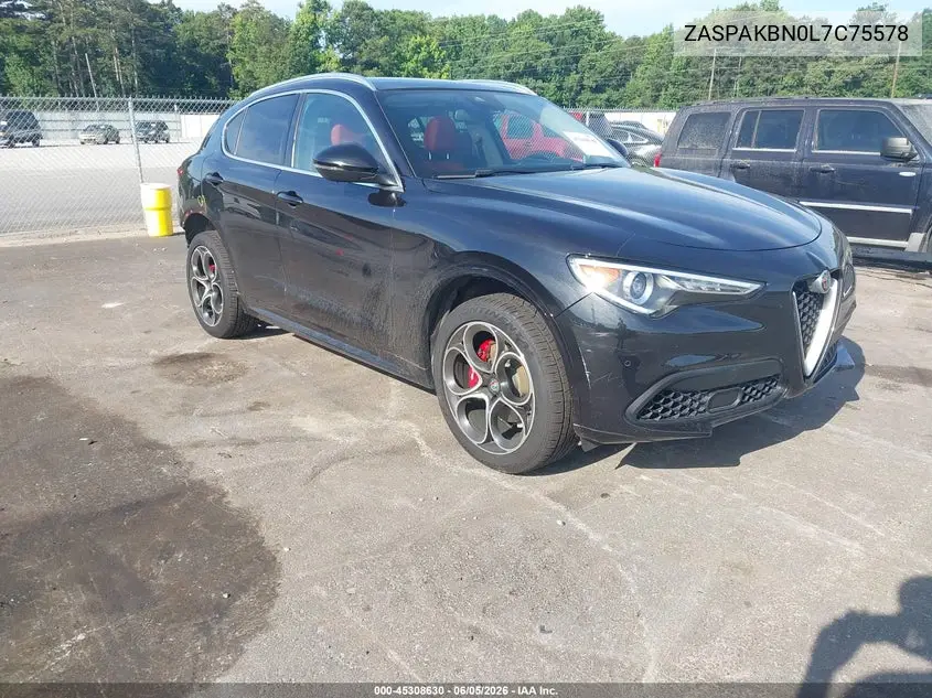 2020 Alfa Romeo Stelvio Ti Awd VIN: ZASPAKBN0L7C75578 Lot: 45308630
