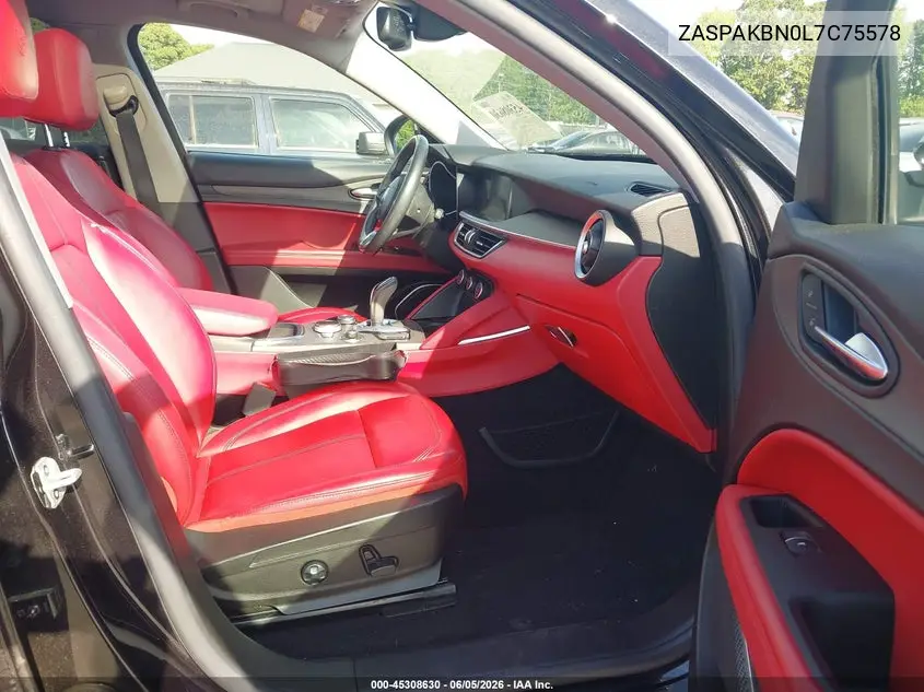 2020 Alfa Romeo Stelvio Ti Awd VIN: ZASPAKBN0L7C75578 Lot: 45308630