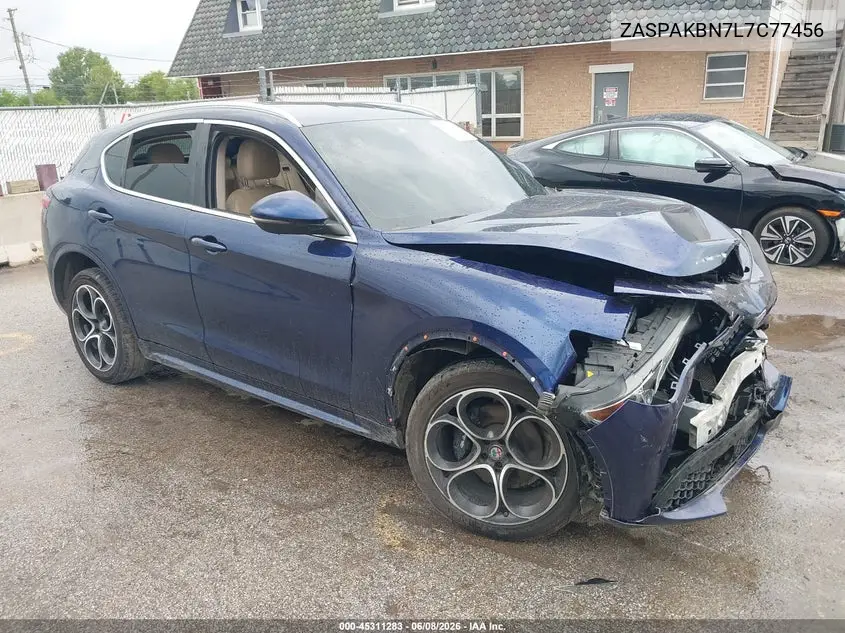 2020 Alfa Romeo Stelvio Ti Lusso Awd VIN: ZASPAKBN7L7C77456 Lot: 45311283