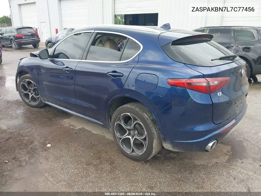 2020 Alfa Romeo Stelvio Ti Lusso Awd VIN: ZASPAKBN7L7C77456 Lot: 45311283