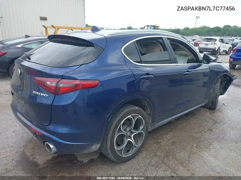 2020 Alfa Romeo Stelvio Ti Lusso Awd VIN: ZASPAKBN7L7C77456 Lot: 45311283