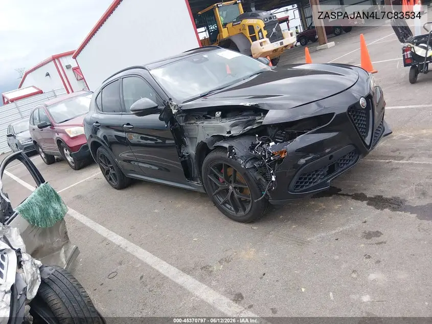 2020 Alfa Romeo Stelvio Rwd VIN: ZASPAJAN4L7C83534 Lot: 45370797