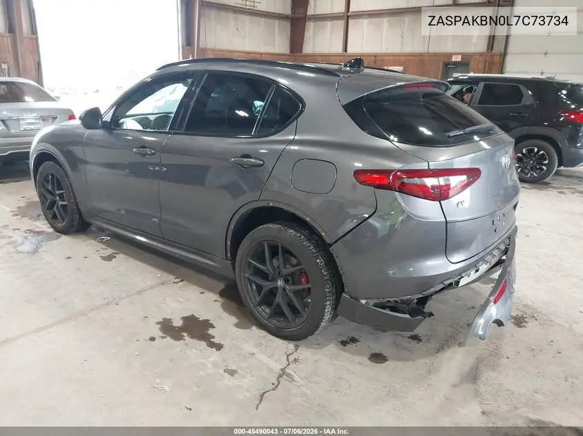 2020 Alfa Romeo Stelvio Ti Sport Awd VIN: ZASPAKBN0L7C73734 Lot: 45490043