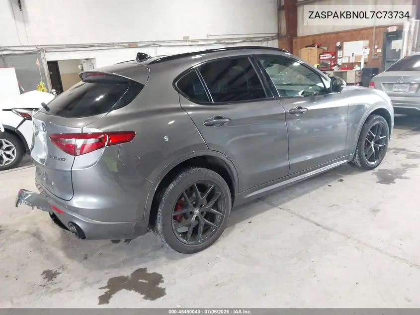 2020 Alfa Romeo Stelvio Ti Sport Awd VIN: ZASPAKBN0L7C73734 Lot: 45490043