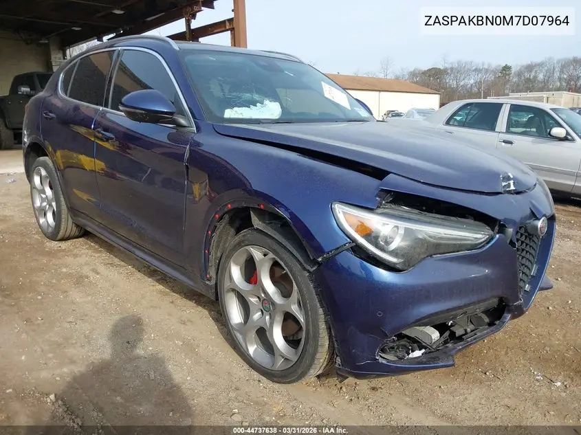 2021 Alfa Romeo Stelvio Ti Awd VIN: ZASPAKBN0M7D07964 Lot: 44737638
