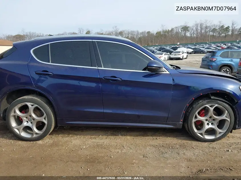 2021 Alfa Romeo Stelvio Ti Awd VIN: ZASPAKBN0M7D07964 Lot: 44737638