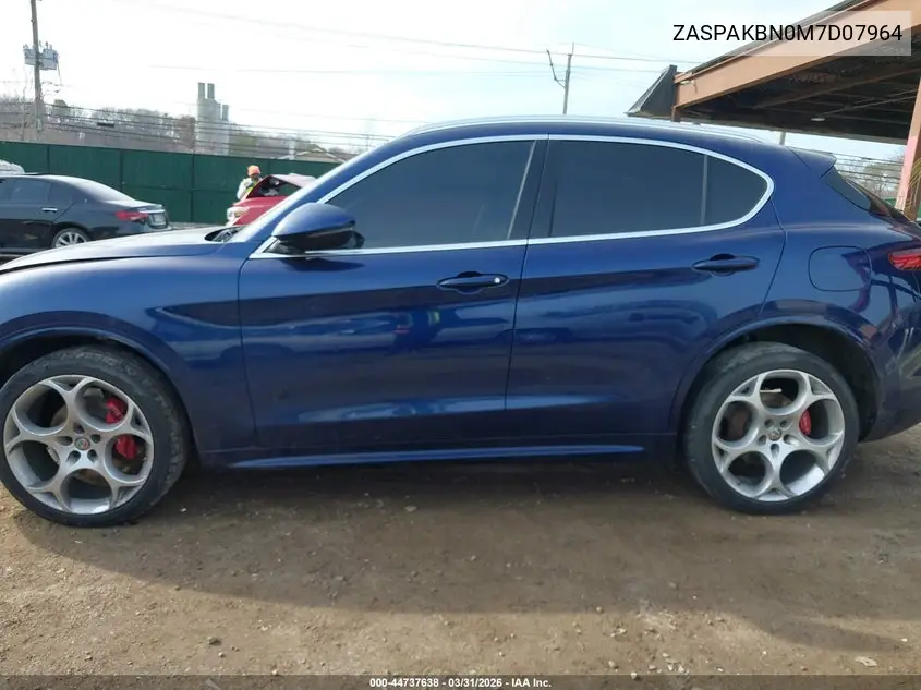2021 Alfa Romeo Stelvio Ti Awd VIN: ZASPAKBN0M7D07964 Lot: 44737638