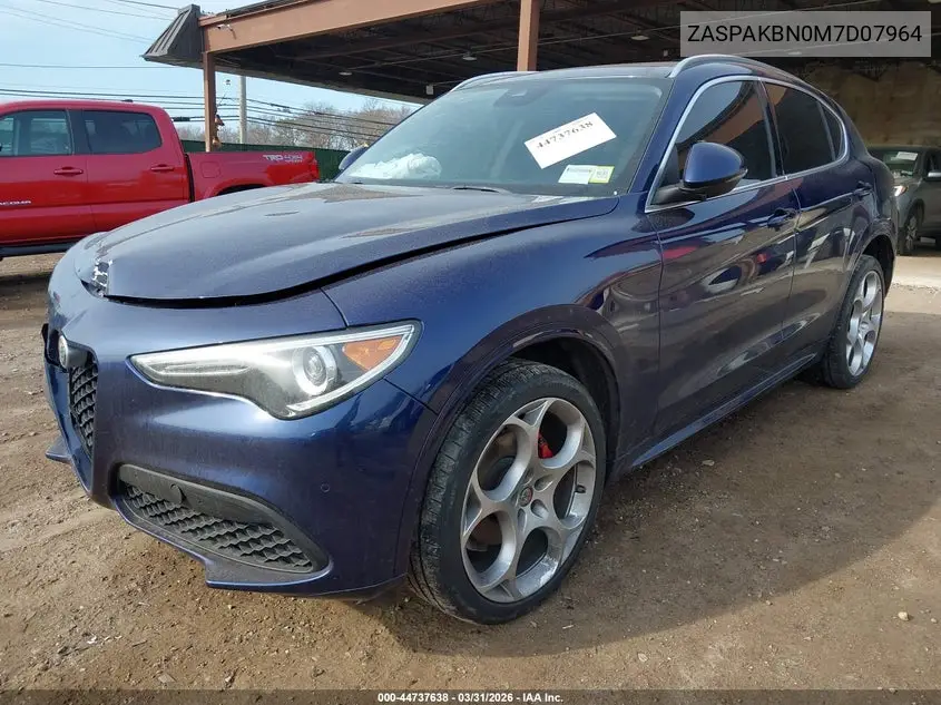 2021 Alfa Romeo Stelvio Ti Awd VIN: ZASPAKBN0M7D07964 Lot: 44737638