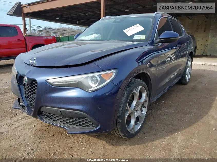 2021 Alfa Romeo Stelvio Ti Awd VIN: ZASPAKBN0M7D07964 Lot: 44737638