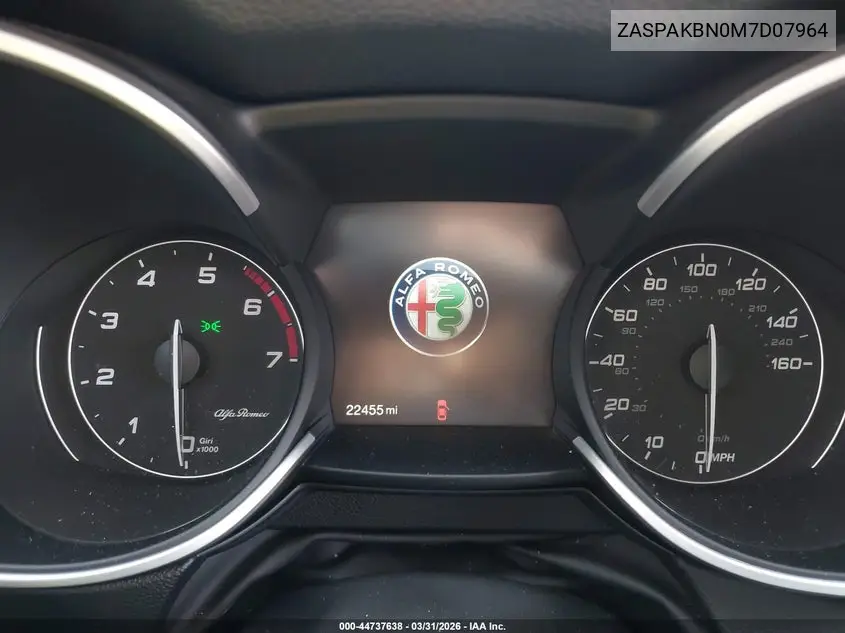 2021 Alfa Romeo Stelvio Ti Awd VIN: ZASPAKBN0M7D07964 Lot: 44737638