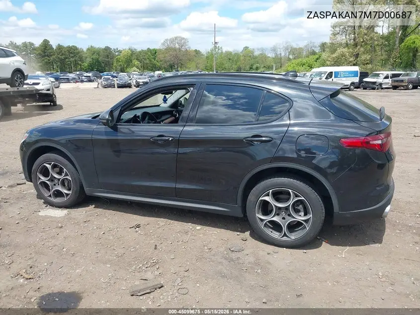 2021 Alfa Romeo Stelvio Awd VIN: ZASPAKAN7M7D00687 Lot: 45099675