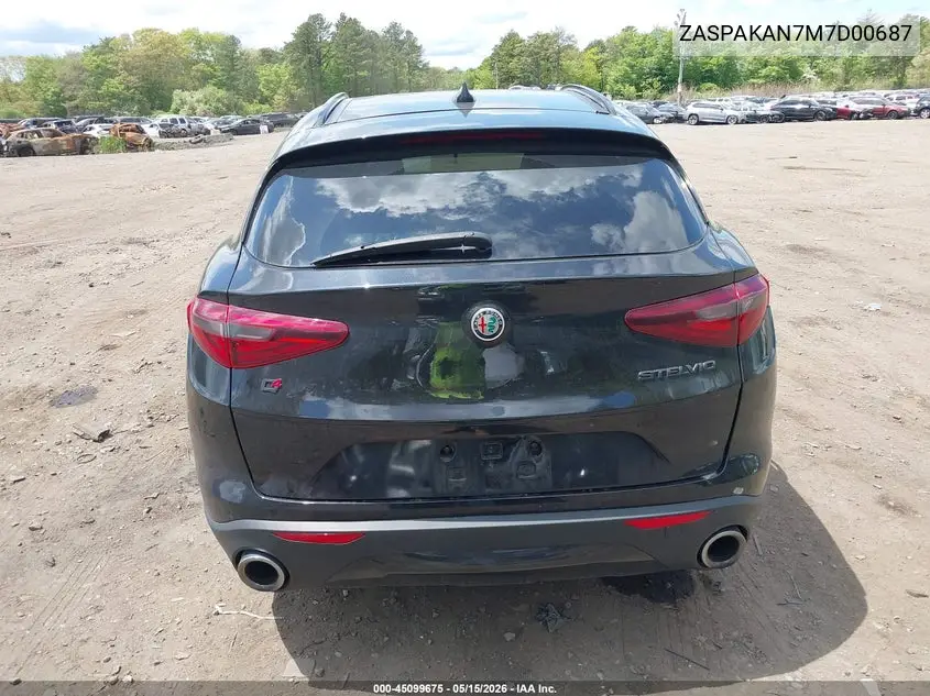 2021 Alfa Romeo Stelvio Awd VIN: ZASPAKAN7M7D00687 Lot: 45099675