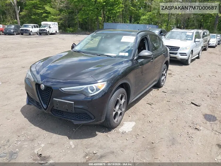 2021 Alfa Romeo Stelvio Awd VIN: ZASPAKAN7M7D00687 Lot: 45099675